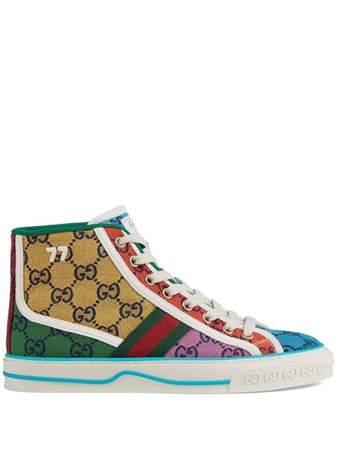 gucci multicolor tennis shoes|Gucci tennis shoes on sale.